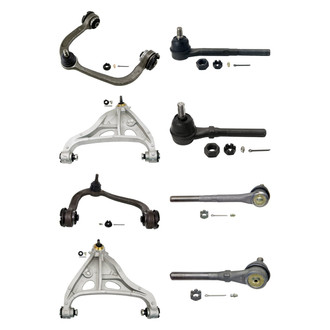 MOOG® - Front Lower and Upper Control Arm with Ball Joint and Tie Rod End Kit