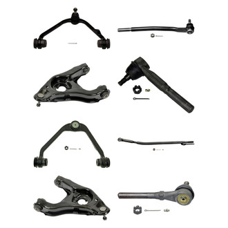 MOOG® - Front Lower and Upper Control Arm with Ball Joint and Tie Rod End Kit