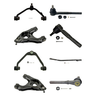 MOOG® - Front Lower and Upper Control Arm with Ball Joint and Tie Rod End Kit