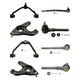 MOOG® - Front Lower and Upper Control Arm with Ball Joint and Tie Rod End Kit