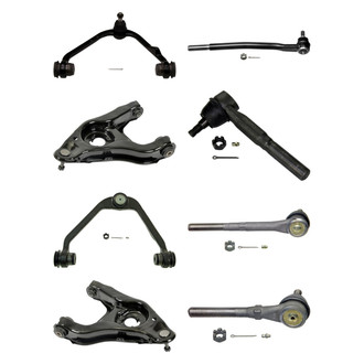 MOOG® - Front Lower and Upper Control Arm with Ball Joint and Tie Rod End Kit