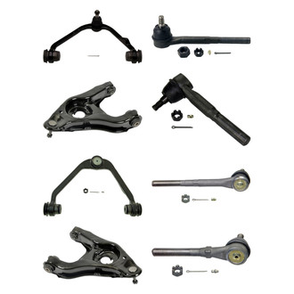 MOOG® - Front Lower and Upper Control Arm with Ball Joint and Tie Rod End Kit