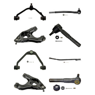 MOOG® - Front Lower and Upper Control Arm with Ball Joint and Tie Rod End Kit