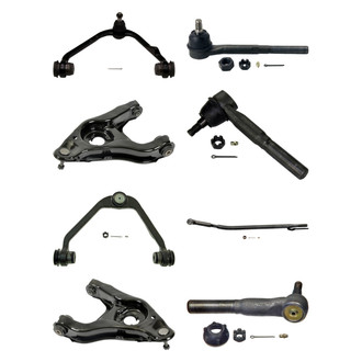 MOOG® - Front Lower and Upper Control Arm with Ball Joint and Tie Rod End Kit