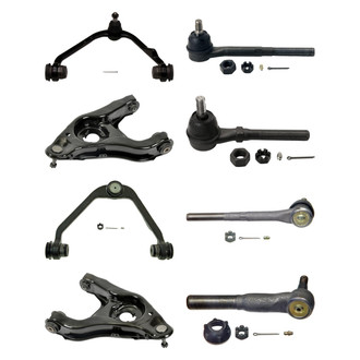 MOOG® - Front Lower and Upper Control Arm with Ball Joint and Tie Rod End Kit