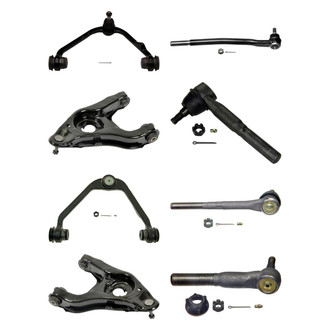 MOOG® - Front Lower and Upper Control Arm with Ball Joint and Tie Rod End Kit
