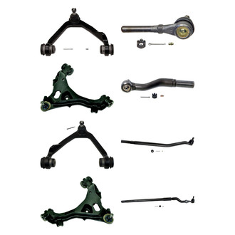 MOOG® - Front Lower and Upper Control Arm with Ball Joint and Tie Rod End Kit