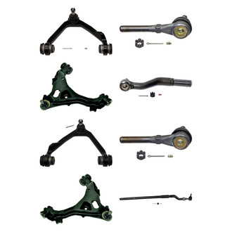 MOOG® - Front Lower and Upper Control Arm with Ball Joint and Tie Rod End Kit
