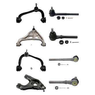 MOOG® - Front Lower and Upper Control Arm with Ball Joint and Tie Rod End Kit