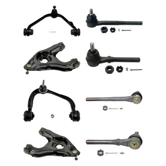 MOOG® - Front Lower and Upper Control Arm with Ball Joint and Tie Rod End Kit