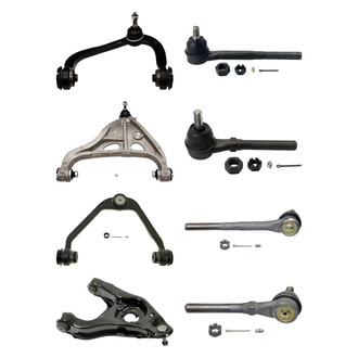 MOOG® - Front Lower and Upper Control Arm with Ball Joint and Tie Rod End Kit
