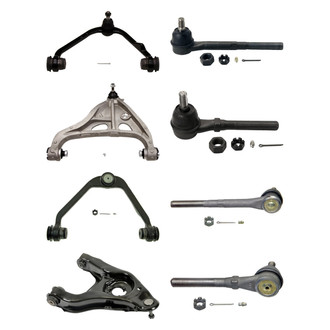 MOOG® - Front Lower and Upper Control Arm with Ball Joint and Tie Rod End Kit