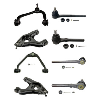 MOOG® - Front Lower and Upper Control Arm with Ball Joint and Tie Rod End Kit