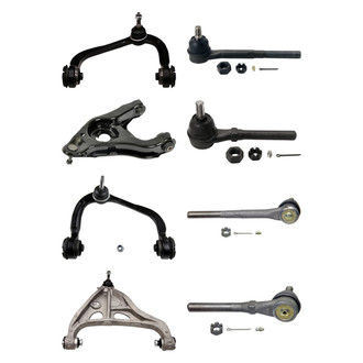 MOOG® - Front Lower and Upper Control Arm with Ball Joint and Tie Rod End Kit