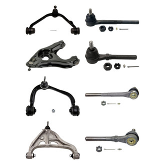MOOG® - Front Lower and Upper Control Arm with Ball Joint and Tie Rod End Kit