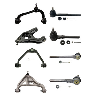 MOOG® - Front Lower and Upper Control Arm with Ball Joint and Tie Rod End Kit