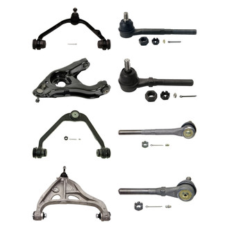 MOOG® - Front Lower and Upper Control Arm with Ball Joint and Tie Rod End Kit