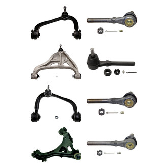 MOOG® - Front Lower and Upper Control Arm with Ball Joint and Tie Rod End Kit