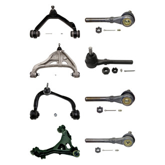 MOOG® - Front Lower and Upper Control Arm with Ball Joint and Tie Rod End Kit