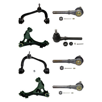 MOOG® - Front Lower and Upper Control Arm with Ball Joint and Tie Rod End Kit