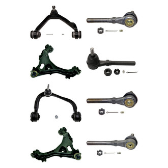 MOOG® - Front Lower and Upper Control Arm with Ball Joint and Tie Rod End Kit