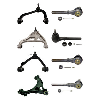 MOOG® - Front Lower and Upper Control Arm with Ball Joint and Tie Rod End Kit