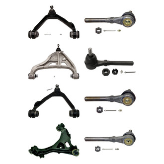 MOOG® - Front Lower and Upper Control Arm with Ball Joint and Tie Rod End Kit