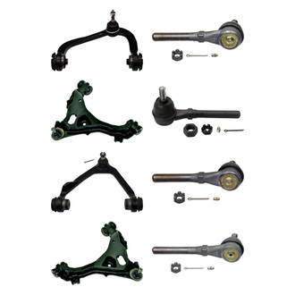 MOOG® - Front Lower and Upper Control Arm with Ball Joint and Tie Rod End Kit
