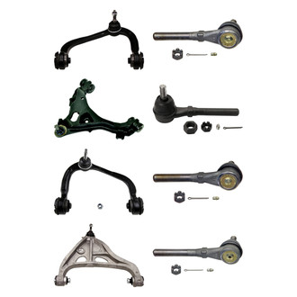 MOOG® - Front Lower and Upper Control Arm with Ball Joint and Tie Rod End Kit
