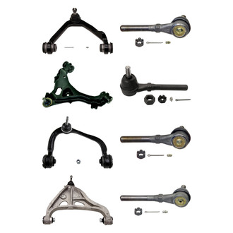 MOOG® - Front Lower and Upper Control Arm with Ball Joint and Tie Rod End Kit