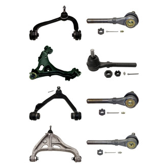 MOOG® - Front Lower and Upper Control Arm with Ball Joint and Tie Rod End Kit