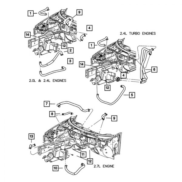 Mopar® - HVAC Heater Hose