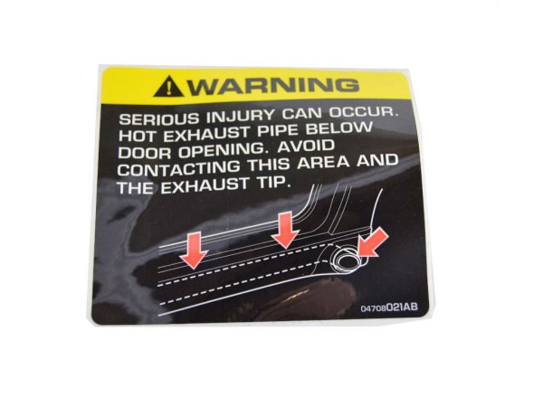Mopar® - Exhaust Warning Label