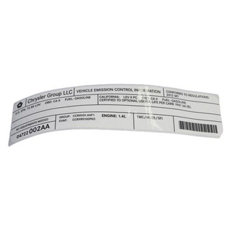 Fiat OE - Emission Label