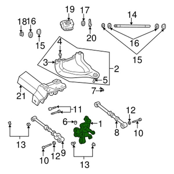 Mopar® - Rear Driver Side Steering Knuckle