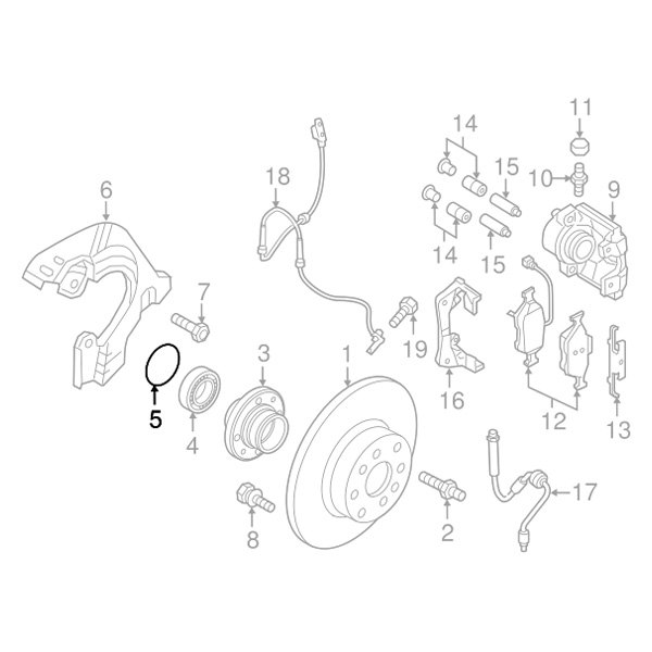 Ram OE 4779902AA Wheel Bearing Snap Ring