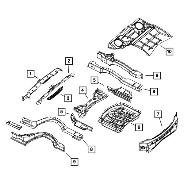 Mopar® - Driver Side Quarter Panel Filler Panel