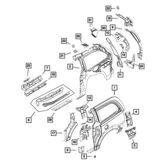 Mopar® - Inner Driver Side Quarter Panel