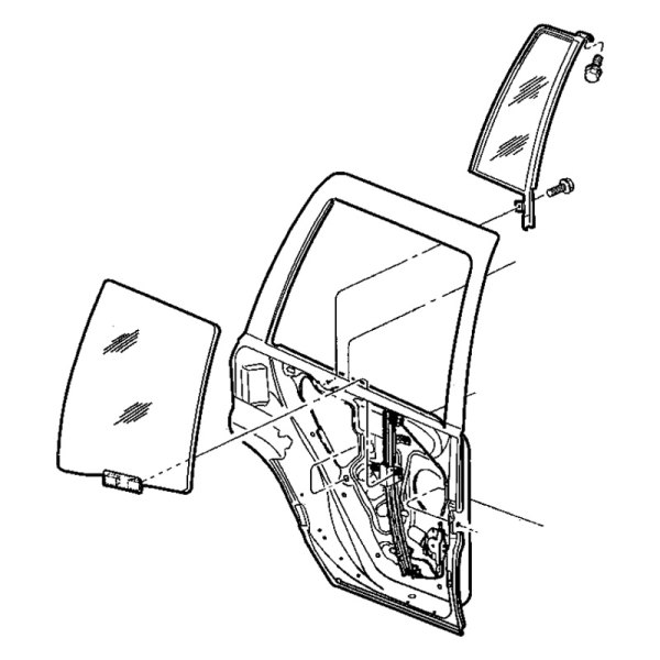 Mopar® - Rear Driver Side Vent Window Assembly