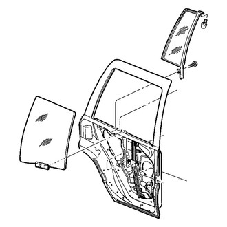 Jeep OE - Rear Left Vent Window Assembly