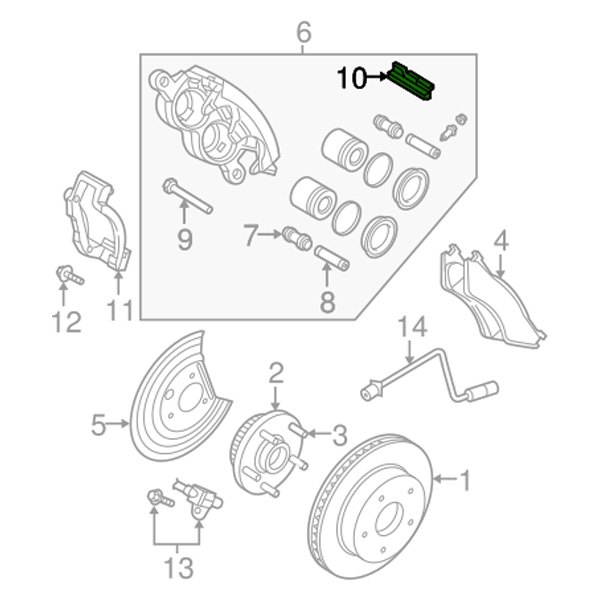 Mopar® - Front Disc Brake Anti-Rattle Clip