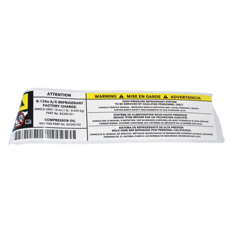 Mopar® - A/C Spec Label