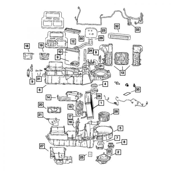 Mopar® 05061389AC HVAC Heater Core Tube Seal