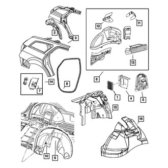 Mopar® - Rear Driver Side Quarter Panel Extension