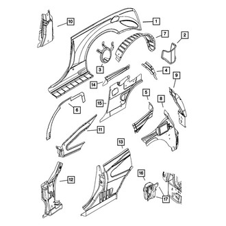 Mopar® - Rear Driver Side Quarter Panel Extension