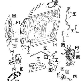 Mopar® 05109863AB - Front Driver Side Door Latch Assembly