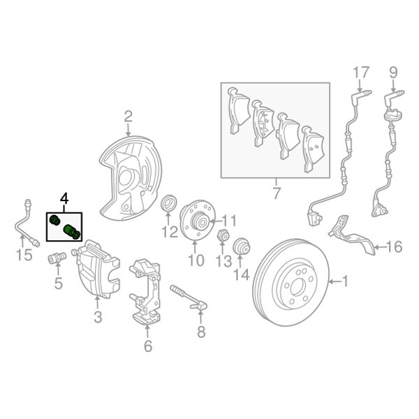 Disc Brake Caliper Bushing