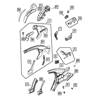 Dodge OE - Rear Left Inner Quarter Panel