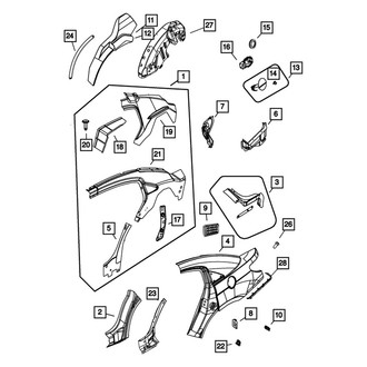 Mopar® - Rear Inner Driver Side Quarter Panel Extension