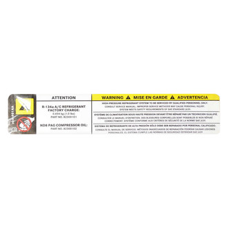 Mopar® - A/C System Information Label
